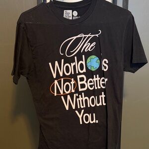 Black Graphic Tee with Inspirational Message